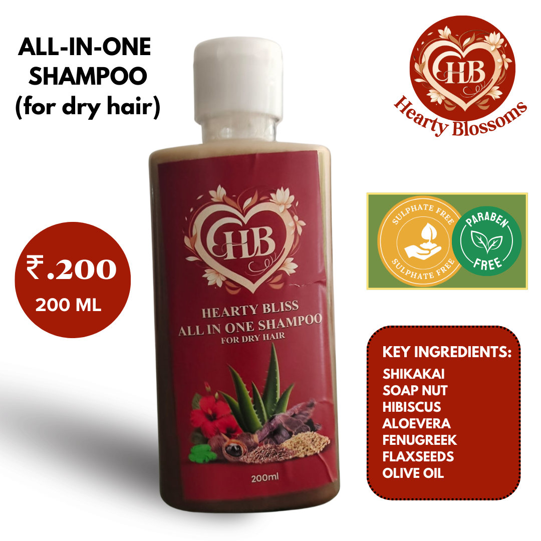 Hearty Bliss All-in-One Shampoo (Dry Hair) – 200ml