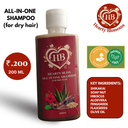 Hearty Bliss All-in-One Shampoo (Dry Hair) – 200ml